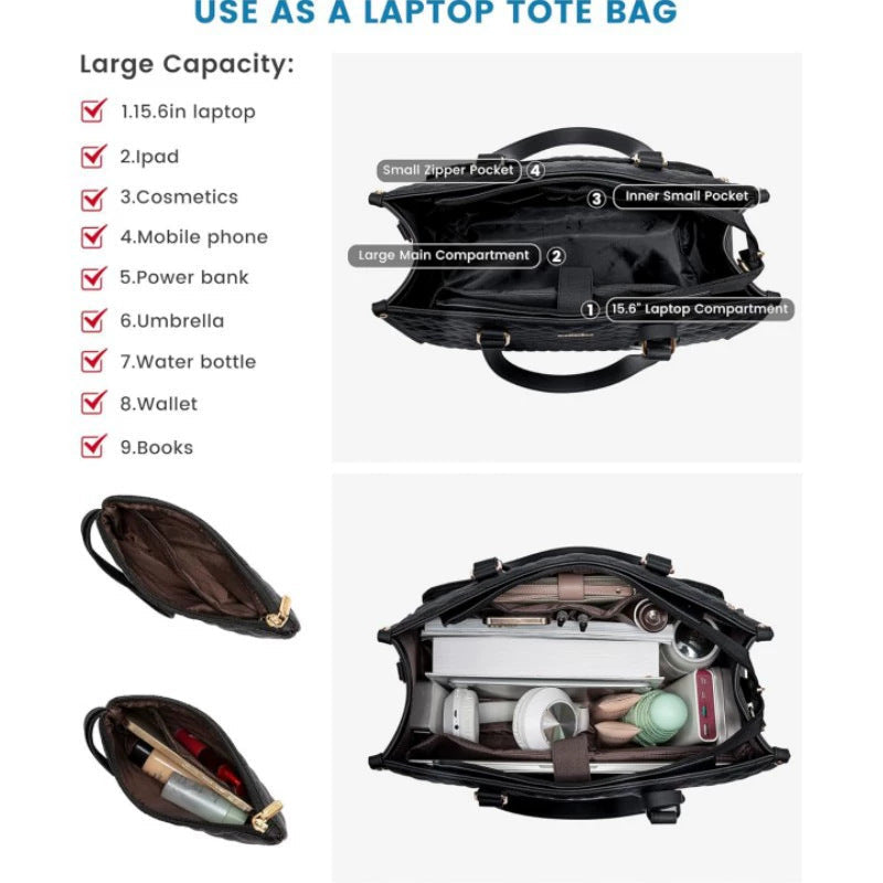 2-in-1 Elegante Tasche mit Isoliertem Lebensmittel-Fach Mivoza Deutschland