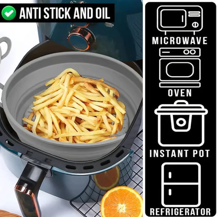 Siliconen grillpan voor heteluchtfriteuses - gezond & gemakkelijk schoon te maken