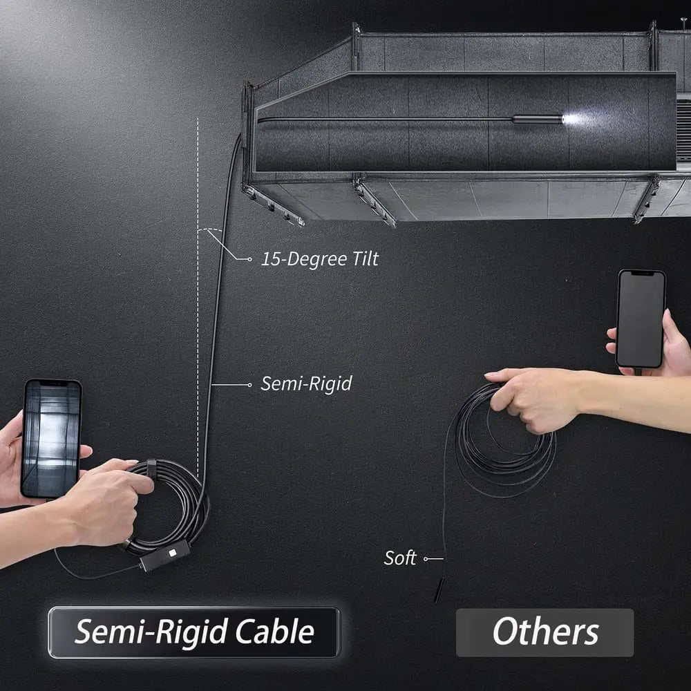 Waterdichte Inspectiecamera – HD Endoscoop met 5m Kabel