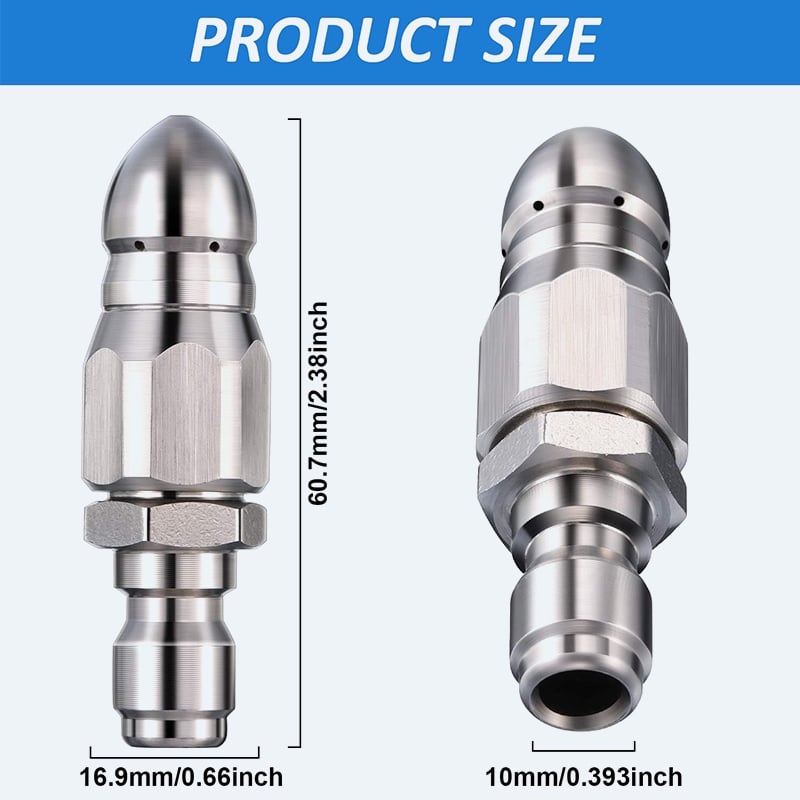 🌀1/4" Quick Connect Stainless Nozzle Set Mivoza Deutschland