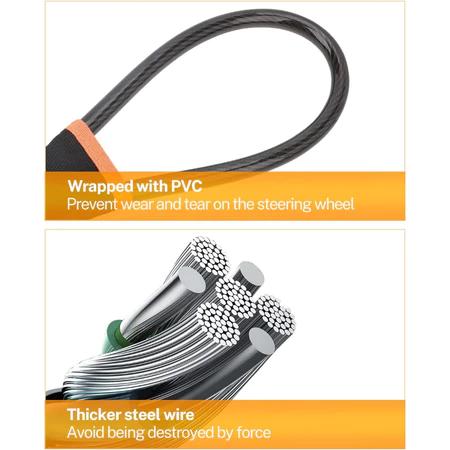 Anti-Theft Car Steering Wheel Lock, Car Steering Wheel Security Lock, Padlock for Car Steering Wheel Mivoza Deutschland