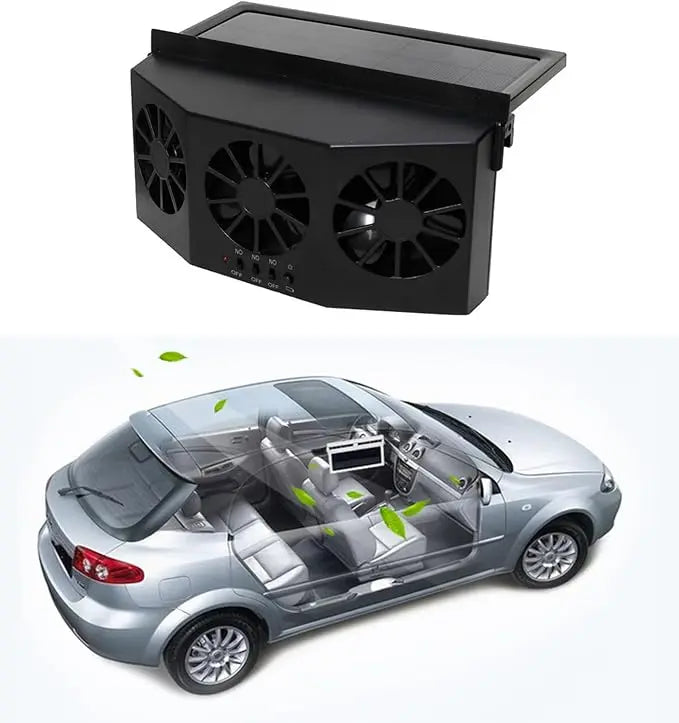 Zonne-energie Autoventilator – Draadloos & Compact