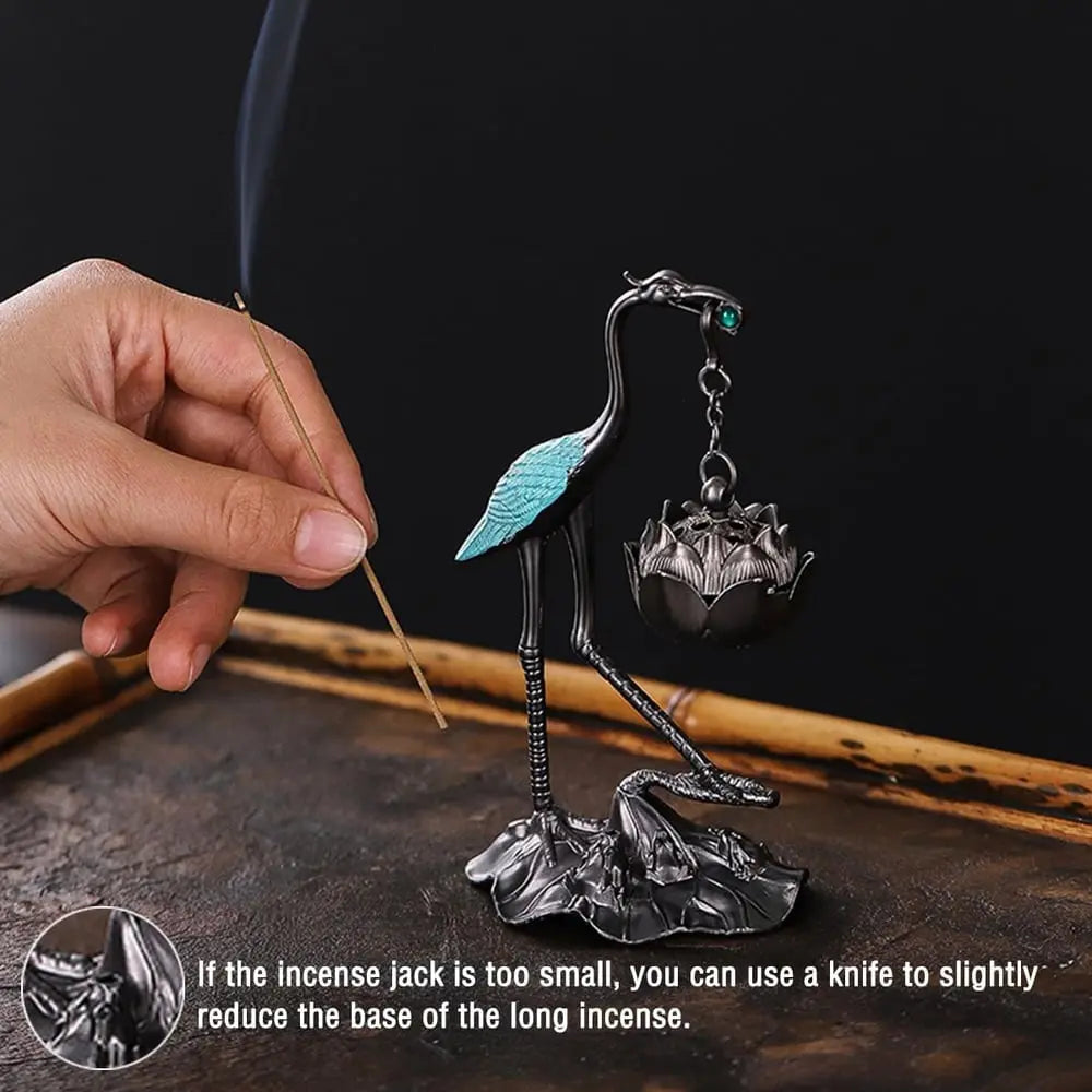 Lotus kraanvogel decoratie & aroma diffuser – voor ontspannen zintuigen & warme sfeer