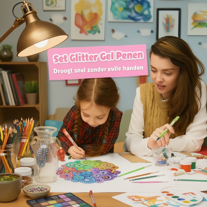 Glitter Gelpennen met Sneldrogende Sprankelinkt