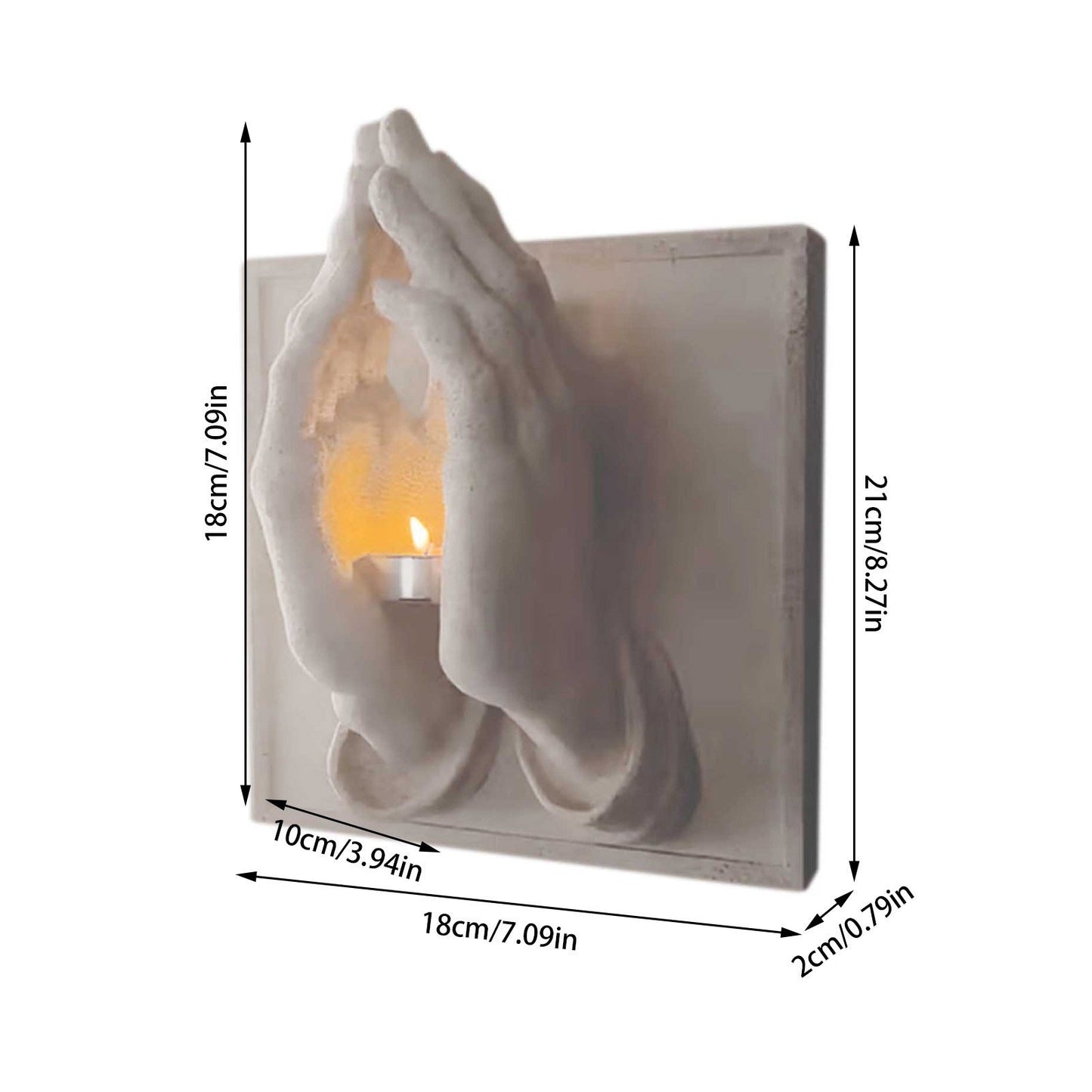 Kerzenhalter Figur „Betende Hände“ – Spendet Wärme & spirituelle Inspiration Mivoza Deutschland
