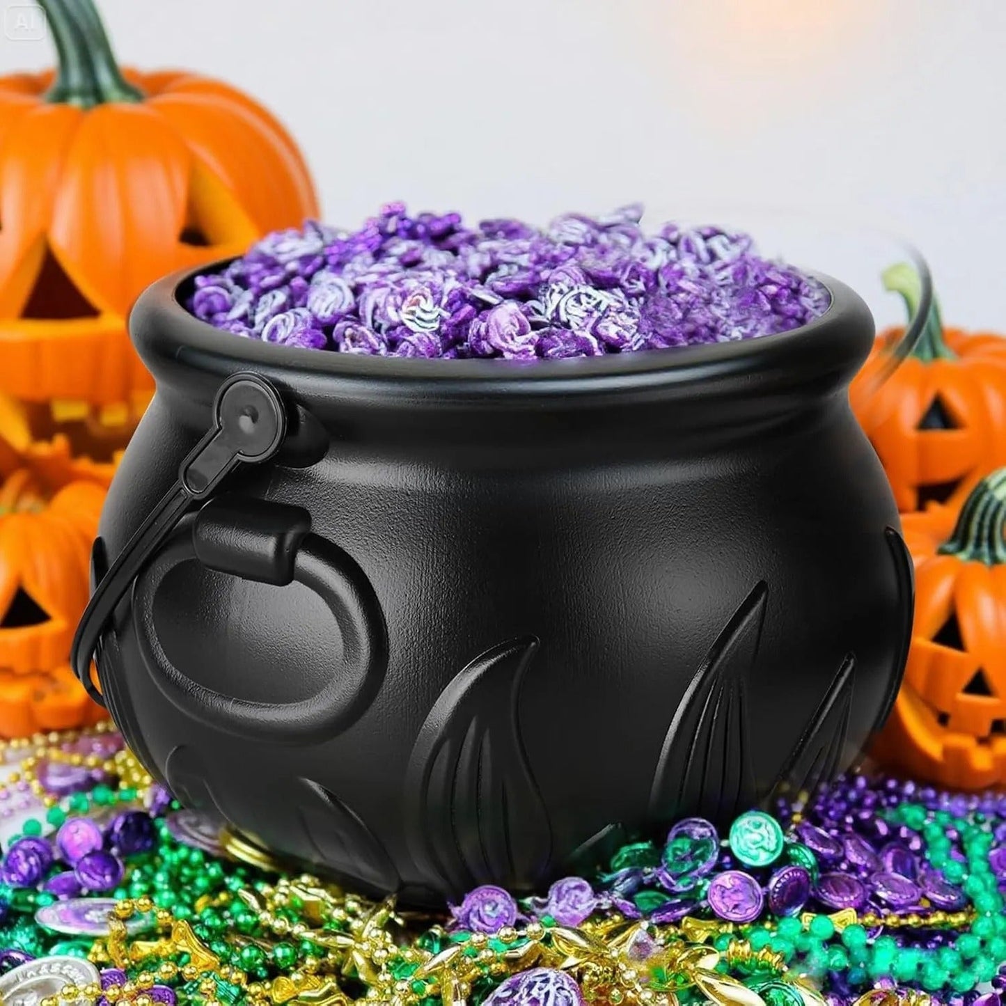 Halloween-Kessel-Dekor – Schwebende Trankflasche mit grünem Nebel Mivoza Deutschland