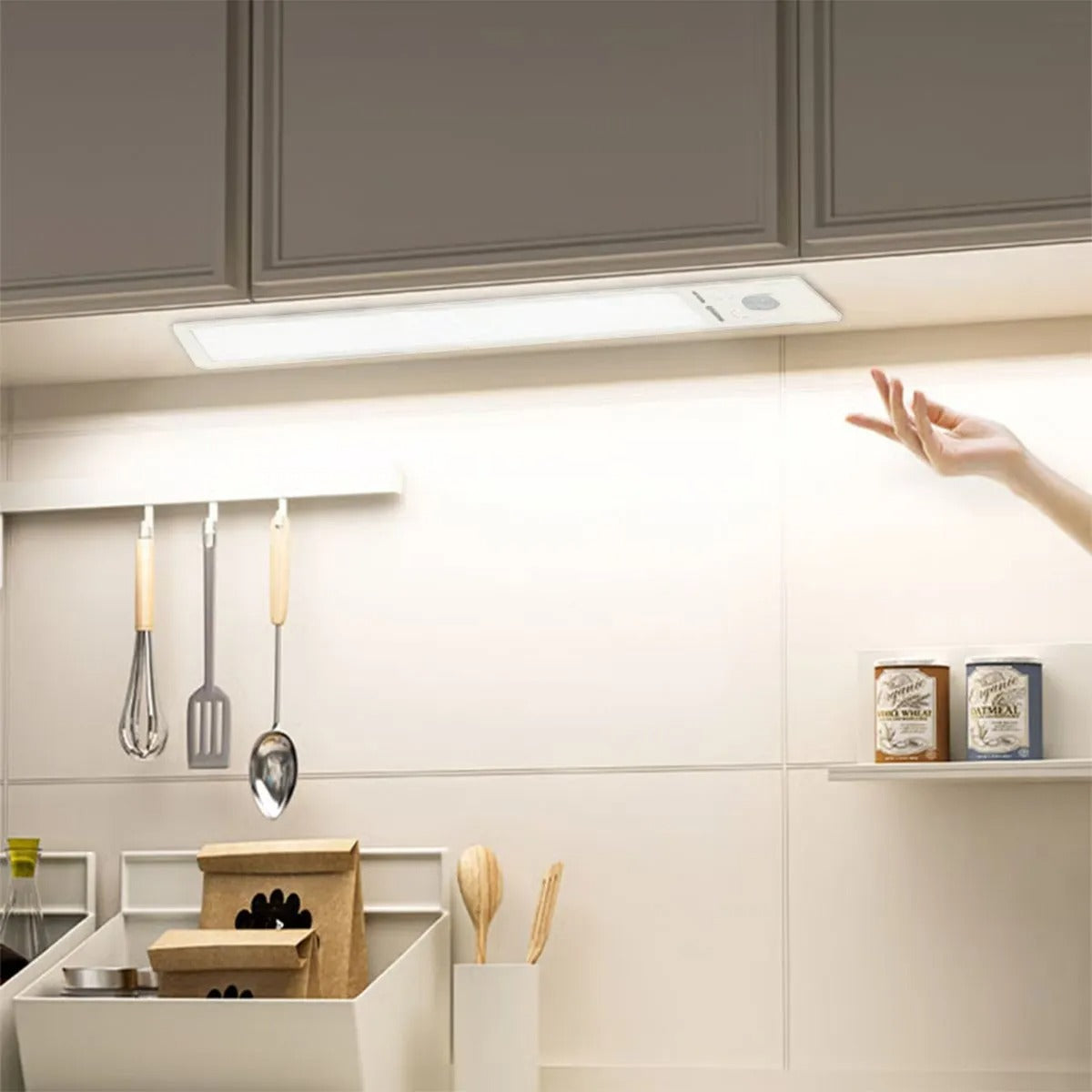 LED-Bewegungsmelder Schranklicht – Wiederaufladbare Nachtlampe für Unterschränke Mivoza Deutschland