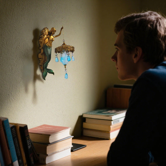 Barokke zeemeermin wandlamp — elegant en luxe voor woonruimtes