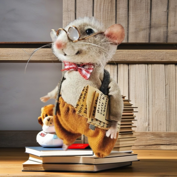 1+1 GRATIS | Handgemaakte vilten muis – Een vleugje magie voor jouw huis!