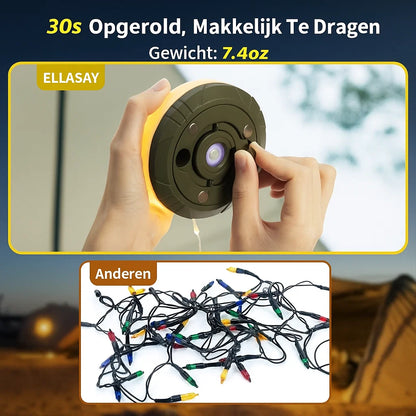 4-in-1 Campinglamp – Licht, Power & Comfort in één