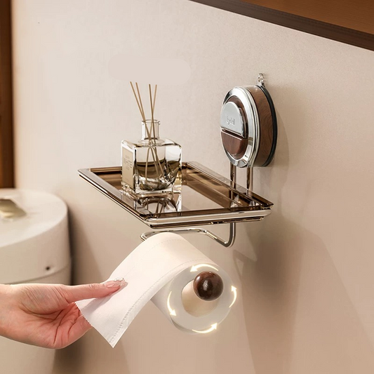 Toiletrolhouder zonder boren voor flexibele plaatsing
