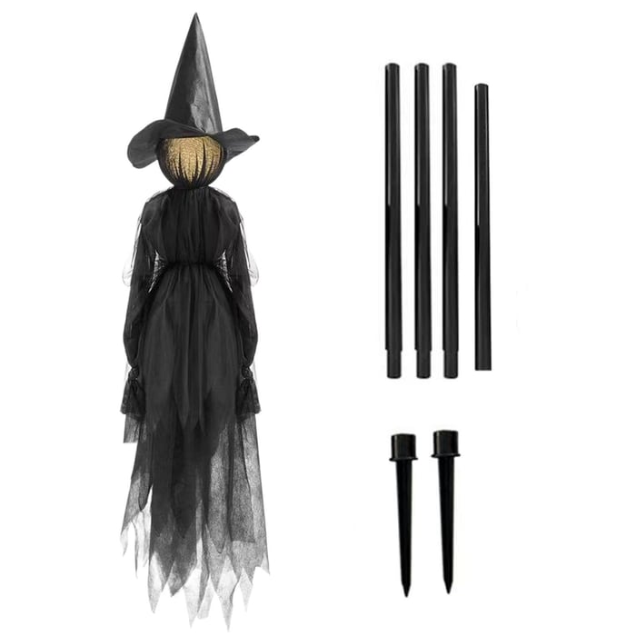 Halloween Heks Tuinsteker – Waterornament voor Buitengebruik
