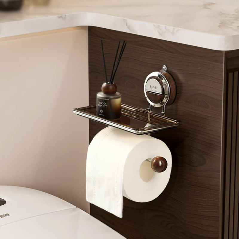 Toiletrolhouder zonder boren voor flexibele plaatsing