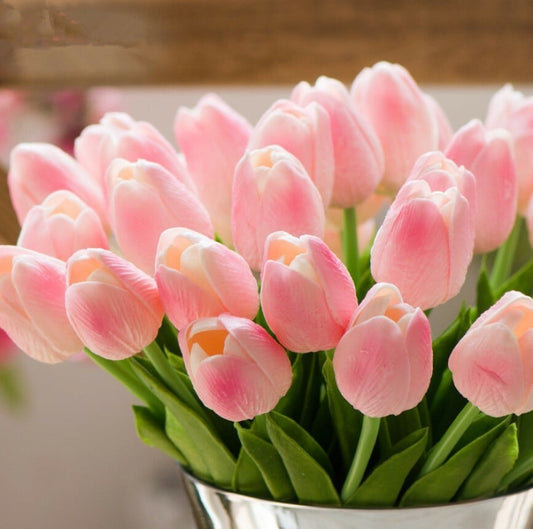 Set van 10 kunstmatige latex tulpen - Stijlvolle en duurzame decoratieve bloemen Mivoza Duitsland