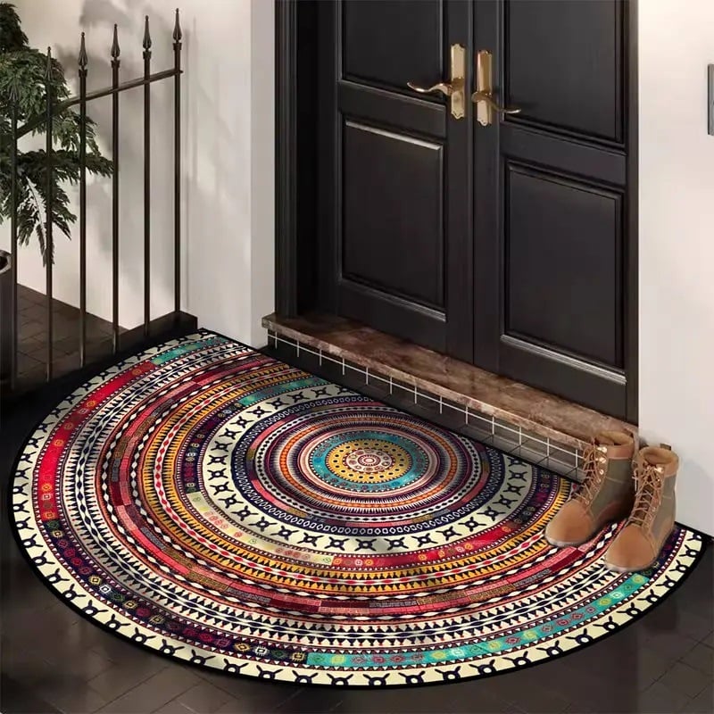 Halfronde Boho-deurmat voor een warme entree