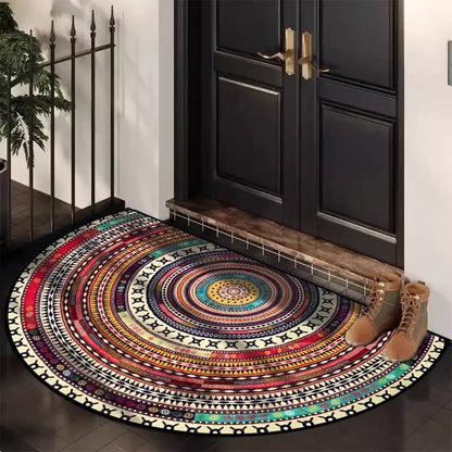 Halfronde Boho-deurmat voor een warme entree