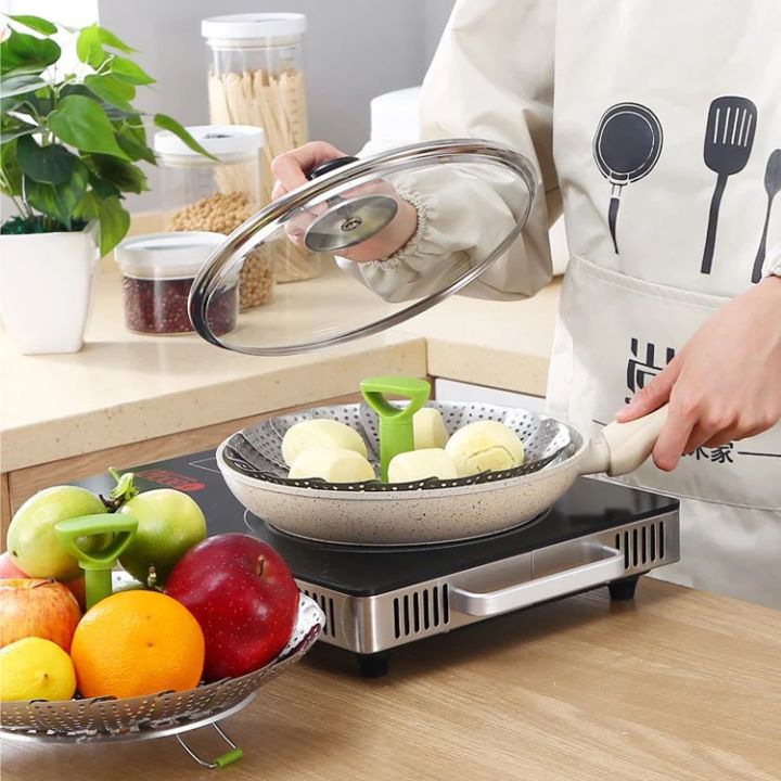 1+1 Gratis | Opvouwbare stoomkoker van roestvrij staal – Voor gezond koken