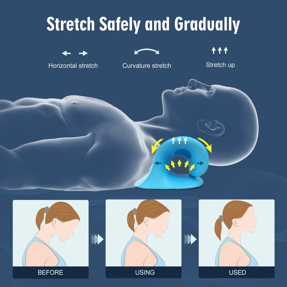Nektrekker ergonomisch – Helpt bij nekpijn, schouderklachten en kaakspanning