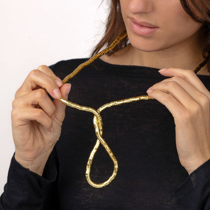 Vormbare slangketting – draag als ketting, armband of riemdetail