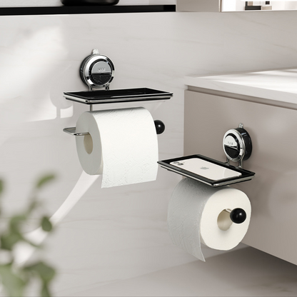 Toiletrolhouder zonder boren voor flexibele plaatsing