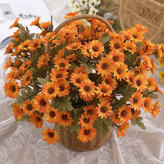Kunstbloemen herfstdecoraties — welkom in de kleurrijke pracht van de herfst 5 bundels per set