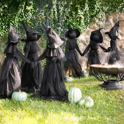 Halloween Heks Tuinsteker – Waterornament voor Buitengebruik