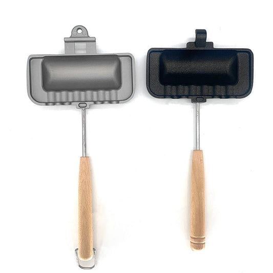 Dubbelzijdige Sandwichpan – Antiaanbak Aluminium Ontbijtgrillpan