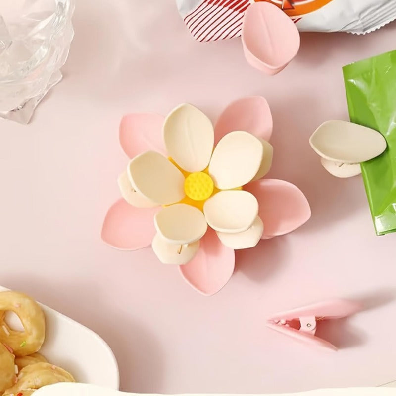 Magnetische bloemclip — stijlvolle organisatie en verse snacks