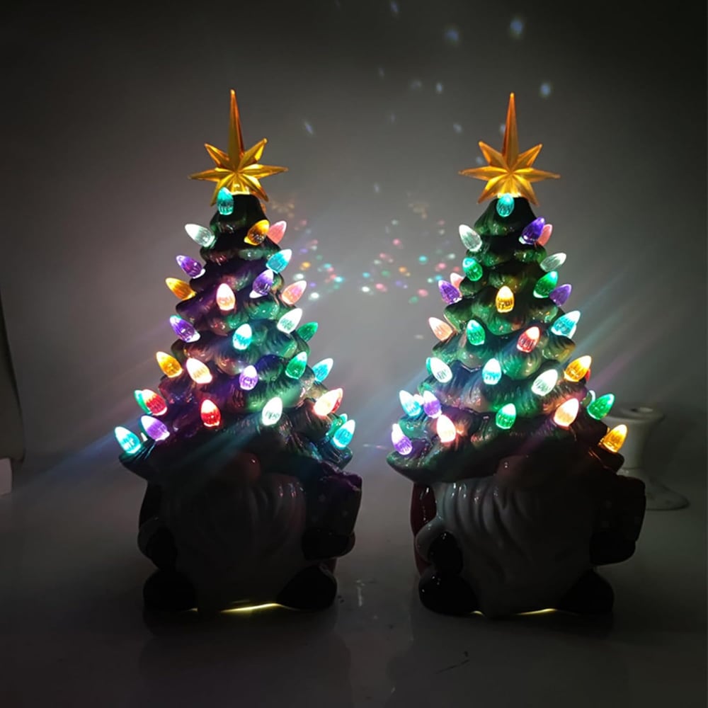 Doe-het-zelf verlichte kerstkabouterboom — voor tafel, raam & open haard
