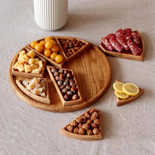 Houten serveerblad puzzel – Met uitneembare vakken