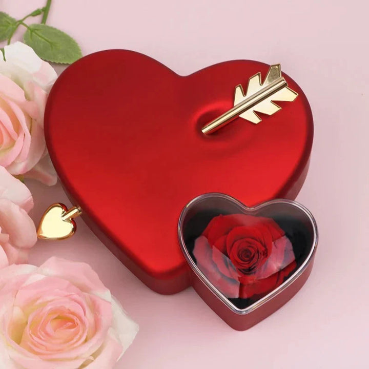 Sieradendoosje hart "Love Struck" — met geheime vak voor verlovings- of trouwring