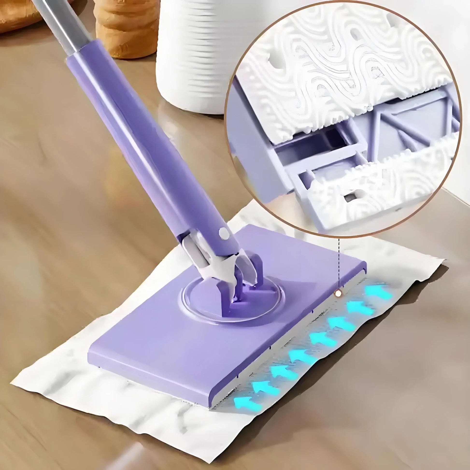 Compacte minimop met hygiënische doekwisselfunctie Mivoza Duitsland