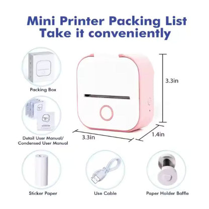 Draagbare mini-printer – Gratis rol inbegrepen
