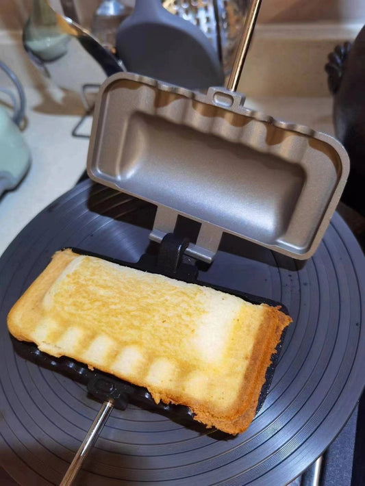Dubbelzijdige Sandwichpan – Antiaanbak Aluminium Ontbijtgrillpan