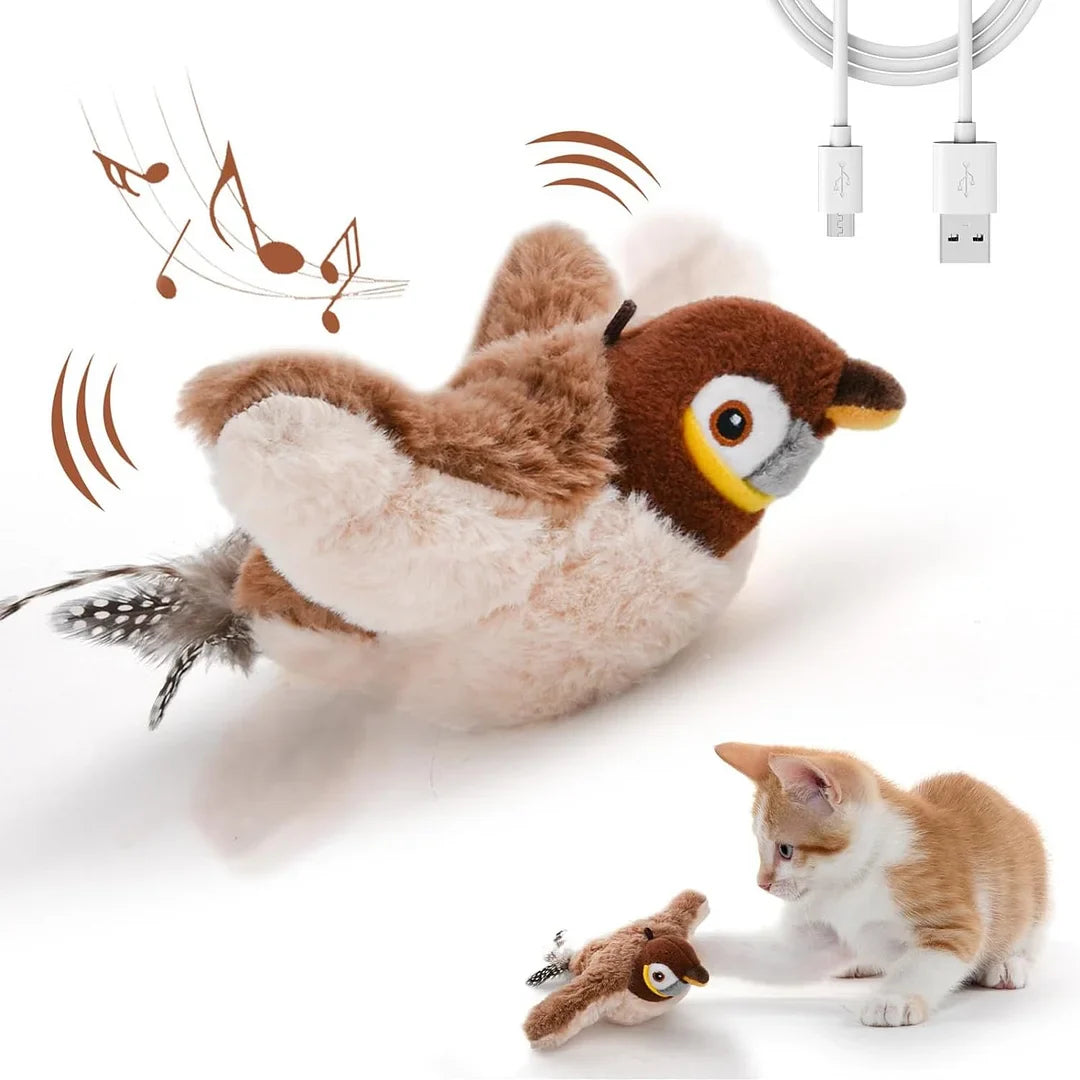 Kattenspeelgoed vogel — bevordert ook beweging bij te zware & luie katten