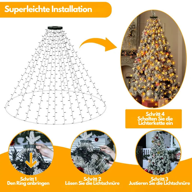 Watervalverlichting – Maak je kerstboom magisch en sfeervol
