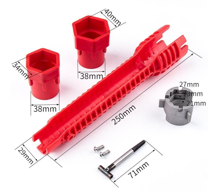 Sanitair wastafel moersleutel — bereikt makkelijk moeren onder de kraan