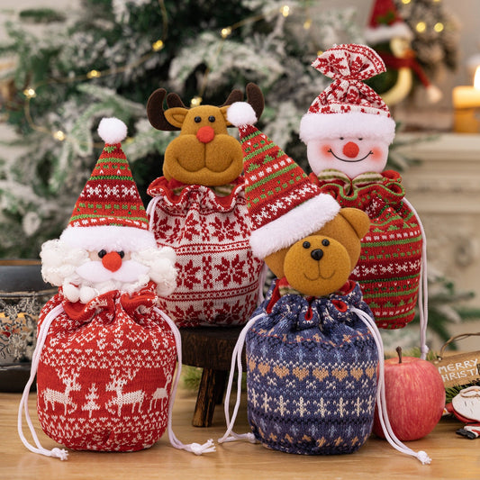 Gebreide poppen kerstzak — liefdevol & bijzonder cadeauidee