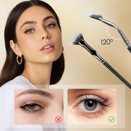 1 Gratis 1 I Opvouwbare Wimperborstel met Schuin Hoofd – Perfect voor Drukke Ochtenden
