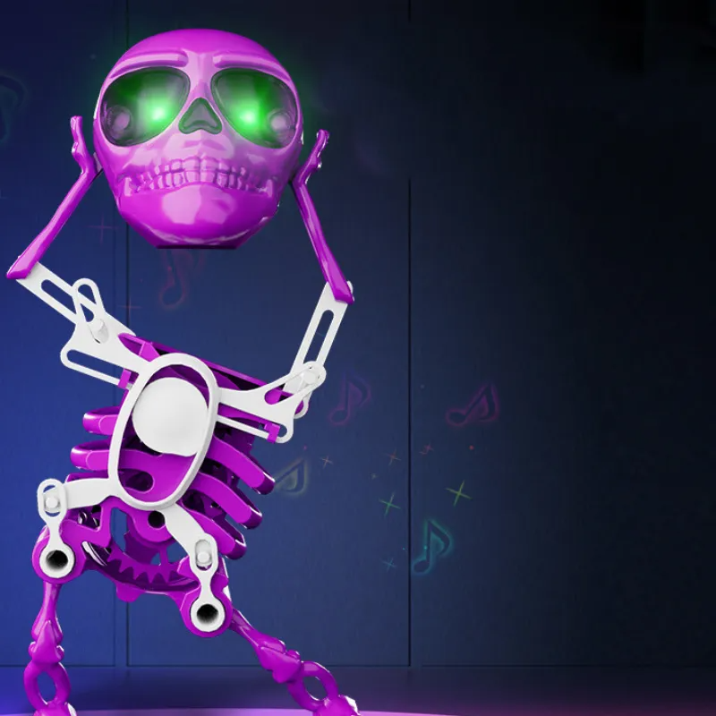 Dansend Skeletfiguur – Gloeiende Dansdecoratie met Speelse Gloed