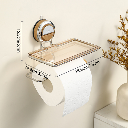 Toiletrolhouder zonder boren voor flexibele plaatsing