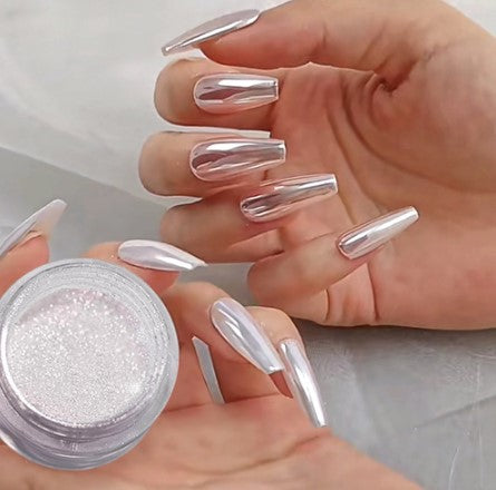 Nagel chrome poeder – spiegelglans voor elegante nagels