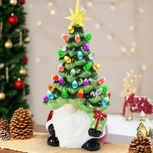 Doe-het-zelf verlichte kerstkabouterboom — voor tafel, raam & open haard