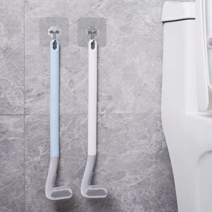 Siliconen toiletborstel met lange steel