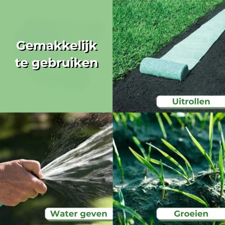 1+1 Gratis | Biologisch afbreekbare graszaadmat