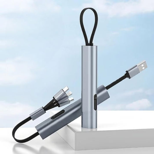 Compacte 3-in-1 snellaadkabel met Lightning micro en type C aansluiting Mivoza Duitsland