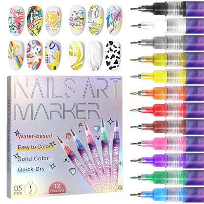 Nagelontwerp kleurpotloodset — stralende kleuren voor perfecte nagels