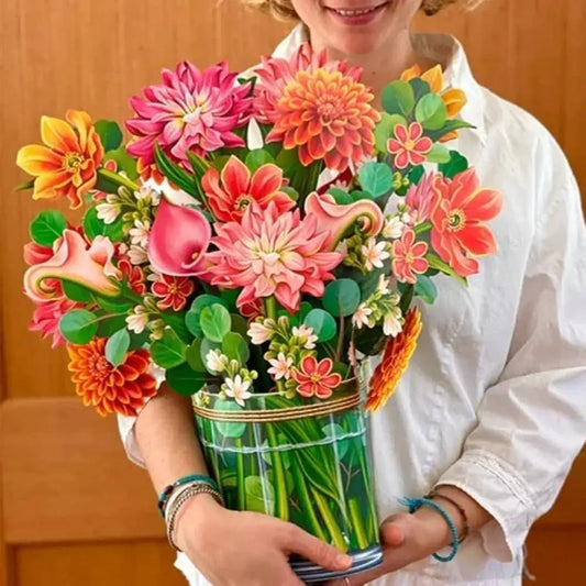 3D uitklapbare kaart bloemen — voor jubilea, vieringen & speciale gelegenheden