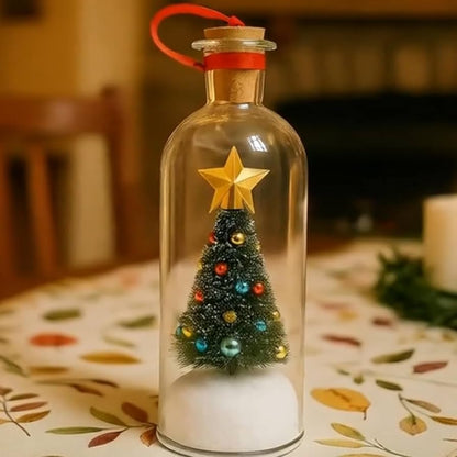 Kerstboom met bericht in een fles — geef een persoonlijk bericht cadeau