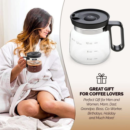 💕💖☕ 16 Oz Glass Coffee Mug – Coffee Pot Style Mivoza Deutschland